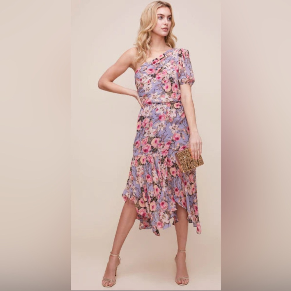 ASTR The Label Adriana One Sleeve Floral Dress
